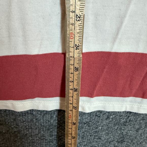 Old Navy Shirt Womens 2XL XXL Tshirt Orange White Striped Luxe Oversized Crop - Picture 4 of 6